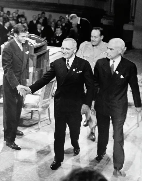 Framed Print : Hiss with Truman at U.N. Conference Framed Print : Hiss with Truman at U.N. Conference