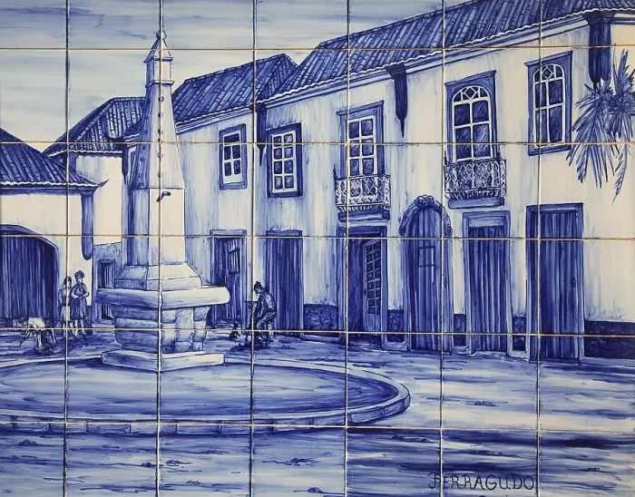 Framed Print : Historic azulejos painting in Ferragudo, Algarve, Portugal, Europe Framed Print : Historic azulejos painting in Ferragudo, Algarve, Portugal, Europe