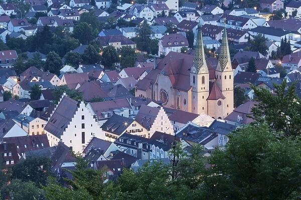 Historic centre in the evening, Beilngries, Bavaria, Germany
