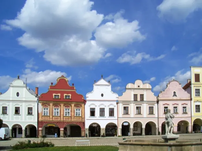 Framed Print : Historic centre of Telc, Czech Republic Framed Print : Historic centre of Telc, Czech Republic