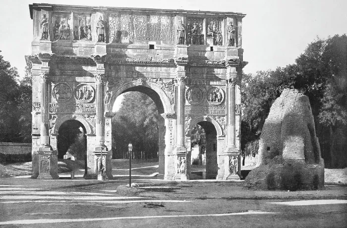 Framed Print : Historic photo (ca 1880) of the Arch of Constantine, Arco di Costantino, a triumphal arch in Rome, Italy, Historic, digitally restored reproduction of a 19th century original, exact original date unknown Framed Print : Historic photo (ca 1880) of the Arch of Constantine, Arco di Costantino, a triumphal arch in Rome, Italy, Historic, digitally restored reproduction of a 19th century original, exact original date unknown