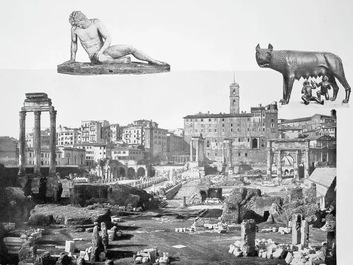 Framed Print : Historic photo (ca 1880) of the ruins of the Forum, view of the Capitol, Roman Forum, Rome, Italy, Historic, digitally restored reproduction of a 19th century original, exact original date unknown Framed Print : Historic photo (ca 1880) of the ruins of the Forum, view of the Capitol, Roman Forum, Rome, Italy, Historic, digitally restored reproduction of a 19th century original, exact original date unknown