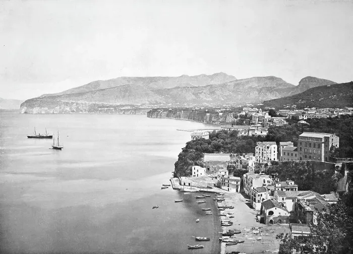 Framed Print : Historic photo (ca 1880) of Sorrento, Campania, Italy, Historic, digitally restored reproduction of an original from the 19th century, exact original date unknown Framed Print : Historic photo (ca 1880) of Sorrento, Campania, Italy, Historic, digitally restored reproduction of an original from the 19th century, exact original date unknown