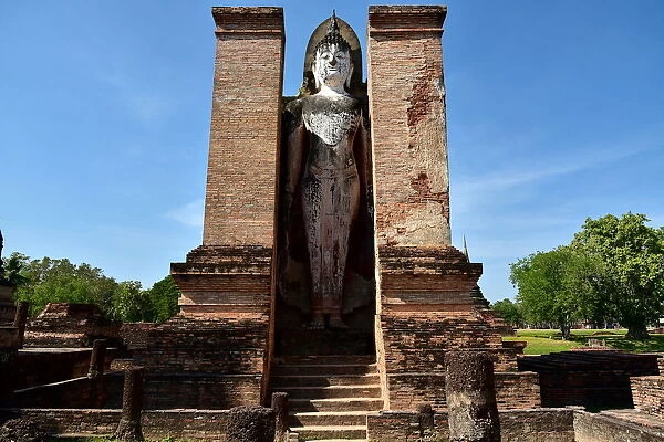 historic site Wat Mahathat temple Sukhothai Thailand, Asia
