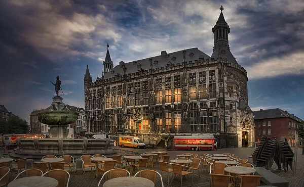 The historic town hall of Aachen, North Rhine-Westphalia, Germany