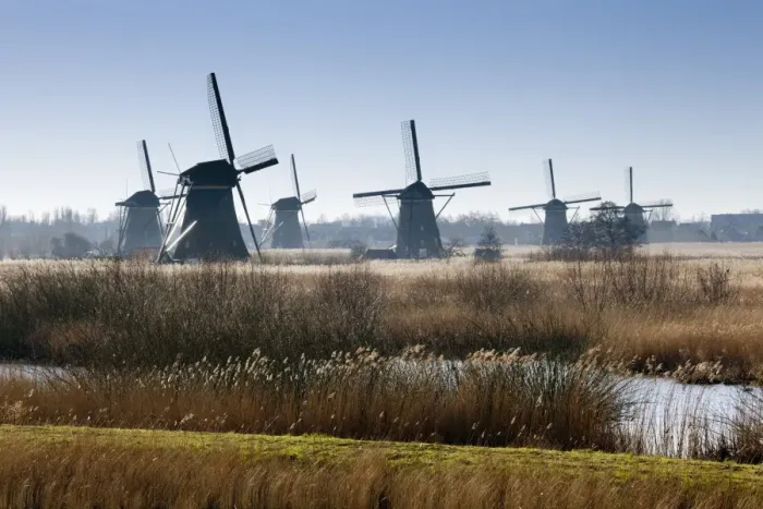 Framed Print : Historic windmills