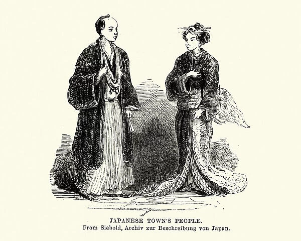 Historical fashions, Man and Woman of Japan, 19th Century