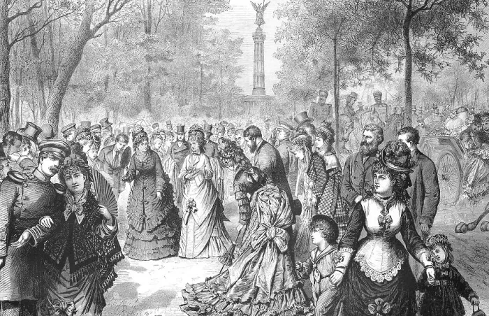 Framed Print : Historical illustration of an autumn afternoon in the Thiergarten in Berlin, Germany, people in the park on a sunny Sunday afternoon, Historical, digitally restored reproduction of an original 19th century artwork, exact original date unknown Framed Print : Historical illustration of an autumn afternoon in the Thiergarten in Berlin, Germany, people in the park on a sunny Sunday afternoon, Historical, digitally restored reproduction of an original 19th century artwork, exact original date unknown