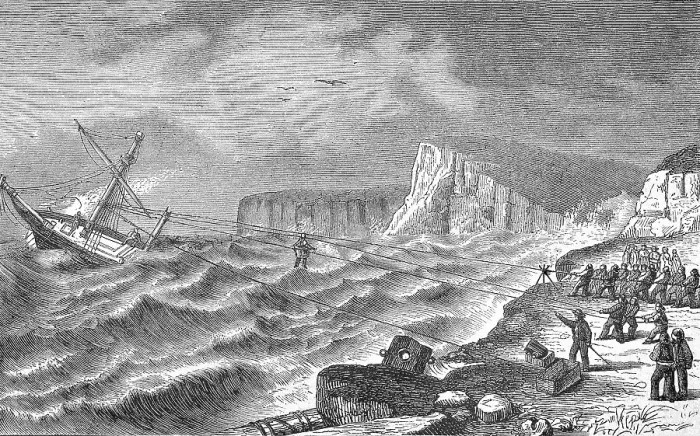 Framed Print : Historical illustration of the rescue of shipwrecked people, Germany, Historical, digitally restored reproduction of an original artwork from the 19th century, exact original date unknown Framed Print : Historical illustration of the rescue of shipwrecked people, Germany, Historical, digitally restored reproduction of an original artwork from the 19th century, exact original date unknown