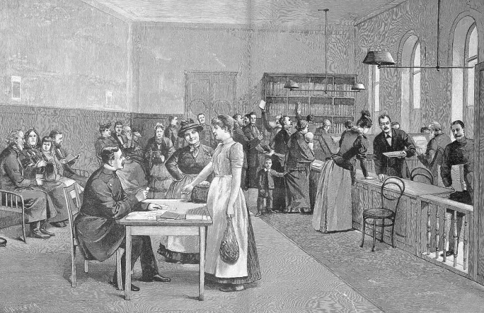 Framed Print : Historical illustration of a situation in the Savings Bank Berlin, around 1880, Germany, people and bank employees, Historical, digitally restored reproduction of a 19th century original, exact original date unknown Framed Print : Historical illustration of a situation in the Savings Bank Berlin, around 1880, Germany, people and bank employees, Historical, digitally restored reproduction of a 19th century original, exact original date unknown