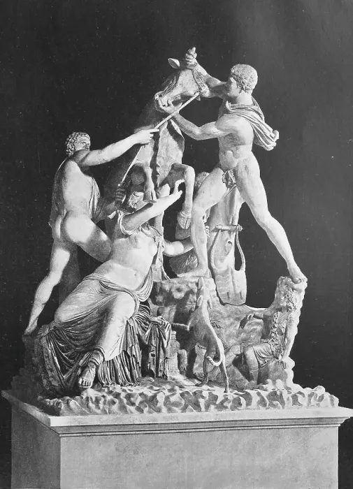 Framed Print : Historical image of The Farnese Bull, Toro Farnese, formerly in the Farnese Collection in Rome, is a massive Roman copy of a Hellenistic sculpture, Naples, Napoli, Italy, Historical, digitally restored reproduction of a 19th century original, exact Framed Print : Historical image of The Farnese Bull, Toro Farnese, formerly in the Farnese Collection in Rome, is a massive Roman copy of a Hellenistic sculpture, Naples, Napoli, Italy, Historical, digitally restored reproduction of a 19th century original, exact