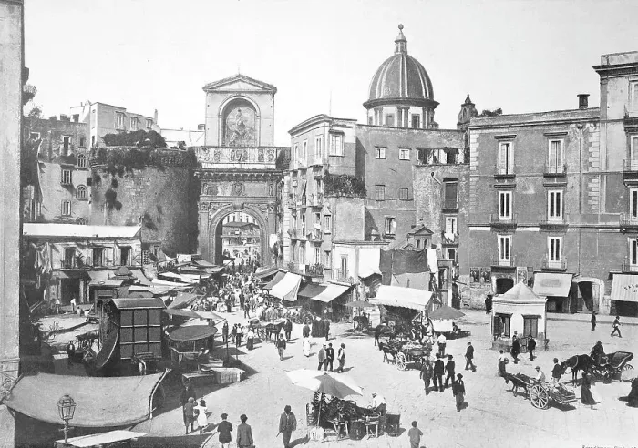 Framed Print : Historical image of Napoli, Naples, Naples, Porta Capuana, Italy, Historical, digitally restored reproduction of an original 19th century original, exact original date unknown Framed Print : Historical image of Napoli, Naples, Naples, Porta Capuana, Italy, Historical, digitally restored reproduction of an original 19th century original, exact original date unknown
