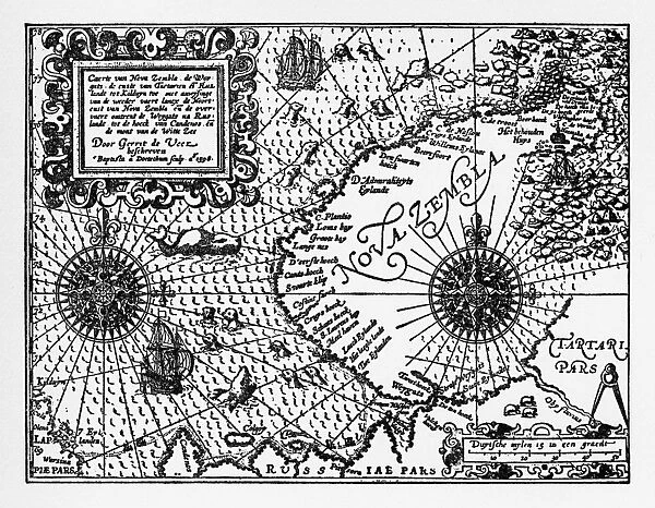 Historical Map of Dutch Navigators Artic Expedition