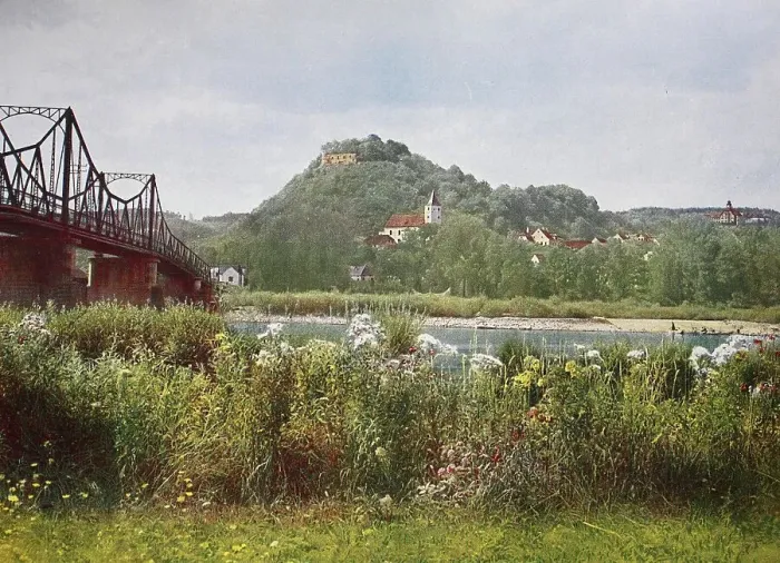 Framed Print : Historical photo around 1880 of Donaustauf, Bavaria, Germany, historical, digitally restored reproduction of a 19th century original Framed Print : Historical photo around 1880 of Donaustauf, Bavaria, Germany, historical, digitally restored reproduction of a 19th century original