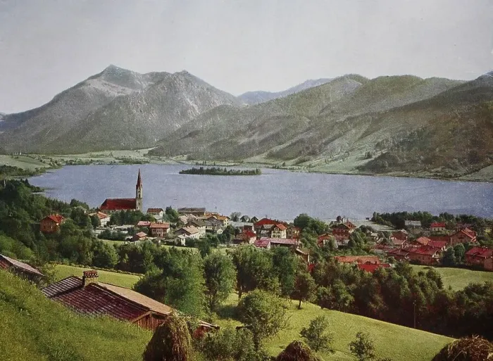 Framed Print : Historical photo around 1880 of Schliersee, Bavaria, Germany, historical, digitally restored reproduction of a 19th century original Framed Print : Historical photo around 1880 of Schliersee, Bavaria, Germany, historical, digitally restored reproduction of a 19th century original