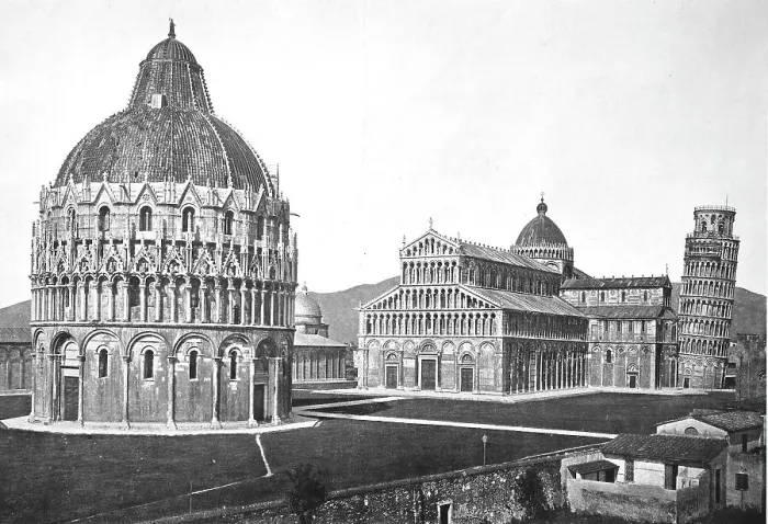 Framed Print : Historical photo (ca 1880) of Pisa, view of Piazza dei Miracoli, leaning tower of Pisa and baptistery, Tuscany, Italy, Historical, digitally restored reproduction of an original 19th century original, exact original date unknown Framed Print : Historical photo (ca 1880) of Pisa, view of Piazza dei Miracoli, leaning tower of Pisa and baptistery, Tuscany, Italy, Historical, digitally restored reproduction of an original 19th century original, exact original date unknown