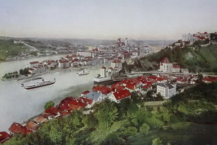 Framed Print : Historical photo of Passau, Bavaria, Germany, historical, digitally restored reproduction of a 19th century original Framed Print : Historical photo of Passau, Bavaria, Germany, historical, digitally restored reproduction of a 19th century original