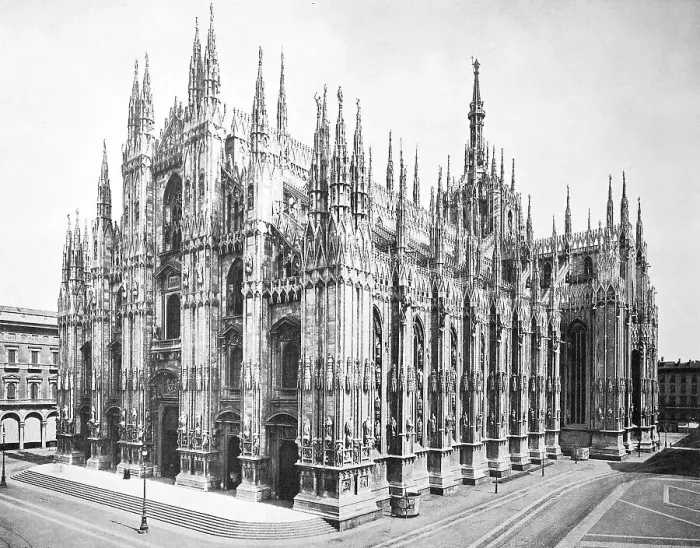 Framed Print : Historical photograph (ca 1880) of the Duomo di Milano, Italy, Historical, digitally restored reproduction of an original 19th century original, exact original date unknown Framed Print : Historical photograph (ca 1880) of the Duomo di Milano, Italy, Historical, digitally restored reproduction of an original 19th century original, exact original date unknown