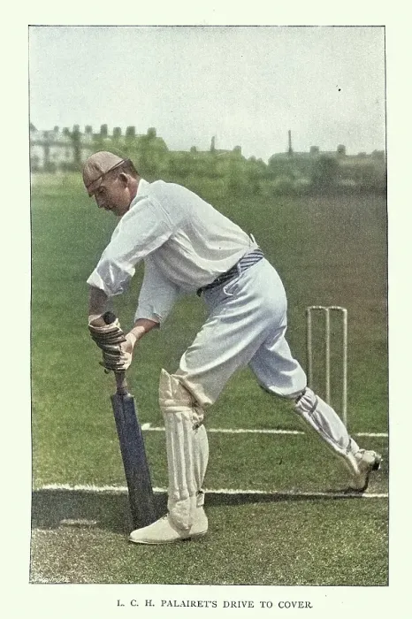 Framed Print : History of Cricket, Batsman playing drive to cover, 19th Century vintage photograph, Victorian sports, Lionel Charles Hamilton Palairet Framed Print : History of Cricket, Batsman playing drive to cover, 19th Century vintage photograph, Victorian sports, Lionel Charles Hamilton Palairet
