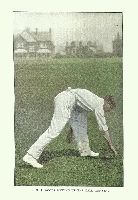 Framed Print : History of Cricket, Fielder picking up the ball, 19th Century vintage photograph, Victorian sports Framed Print : History of Cricket, Fielder picking up the ball, 19th Century vintage photograph, Victorian sports