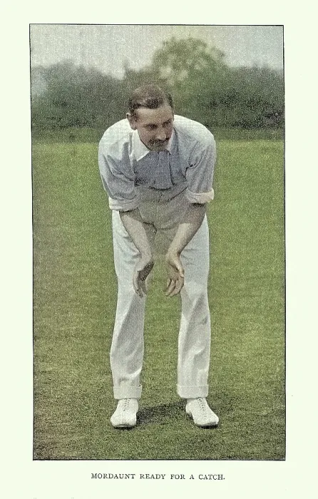 Framed Print : History of Cricket, Fielder ready for a catch, 19th Century vintage photograph Framed Print : History of Cricket, Fielder ready for a catch, 19th Century vintage photograph