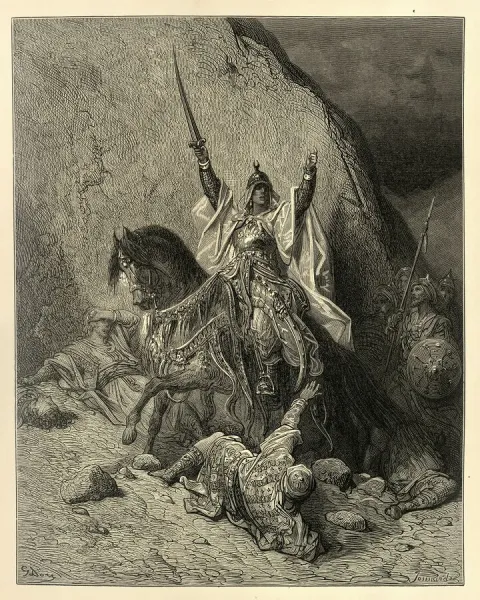 Fine Art Storehouse Print: Crusades and Saladin Engraving. Art