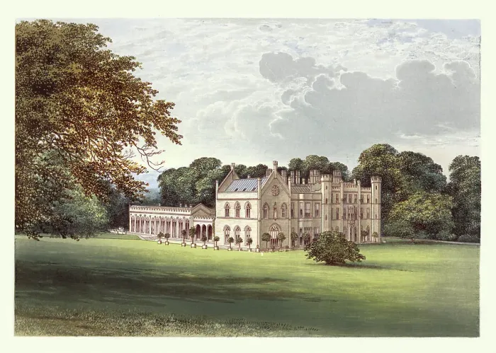 Framed Print : History English Architecture, Romantic gothic, Wycombe Abbey, High Wycombe, Buckinghamshire, 19th Century Landscape Art Framed Print : History English Architecture, Romantic gothic, Wycombe Abbey, High Wycombe, Buckinghamshire, 19th Century Landscape Art