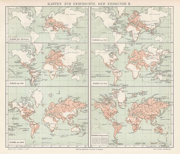 The history of geography map 1895