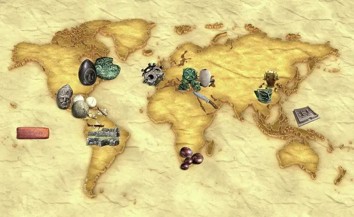 Framed Print : History Mysteries map