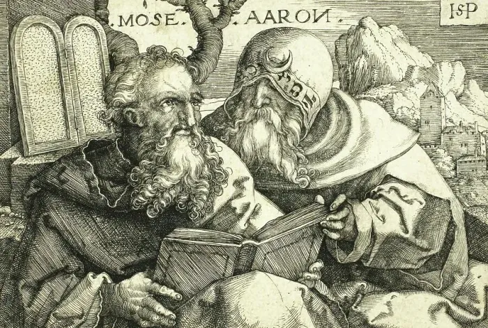 Framed Print : History of the Prophet Moses, Moses and Aaron, c. 1550, Germany, Historical, digitally restored reproduction from an 18th or 19th century original Framed Print : History of the Prophet Moses, Moses and Aaron, c. 1550, Germany, Historical, digitally restored reproduction from an 18th or 19th century original