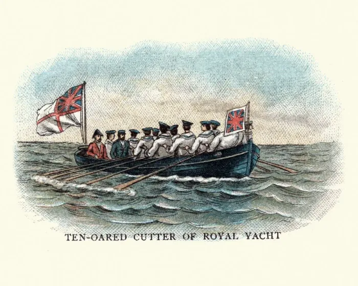 Framed Print : History of Ships - Ten-oared Cutter, 19th Century Framed Print : History of Ships - Ten-oared Cutter, 19th Century
