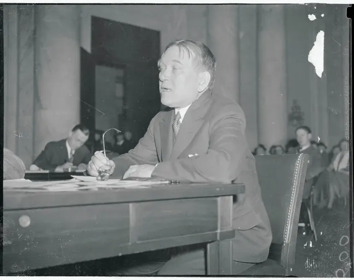 Framed Print : H.L. Mencken at Senate Hearing Framed Print : H.L. Mencken at Senate Hearing