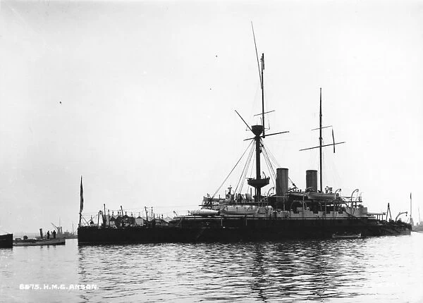 HMS Anson. circa 1913: British battleship, HMS Anson, at sea
