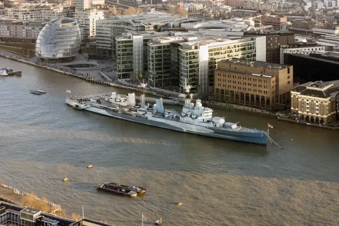 Framed Print : HMS Belfast on the Thames Framed Print : HMS Belfast on the Thames