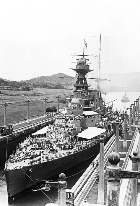 Framed Print : HMS Hood in the Panama Canal 1924 Framed Print : HMS Hood in the Panama Canal 1924