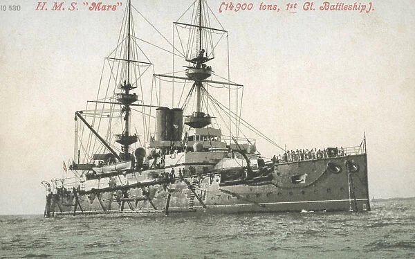 HMS Mars. The HMS Mars, a 14, 900 ton predreadnought battleship of the Majestic class