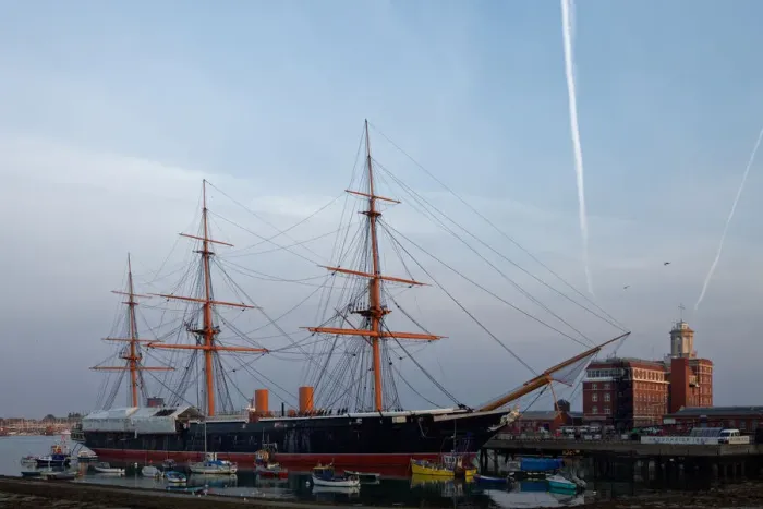 Framed Print : HMS Warrior at Sunrise Framed Print : HMS Warrior at Sunrise