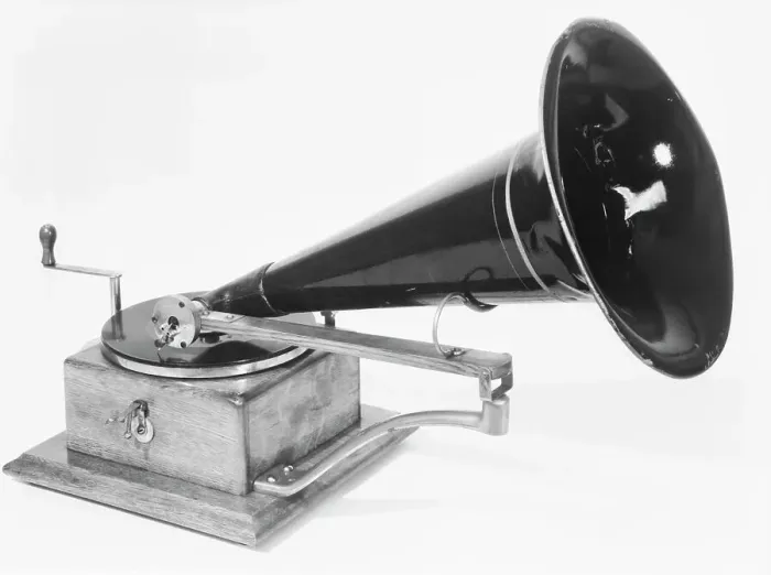 Framed Print : HMV Gramophone