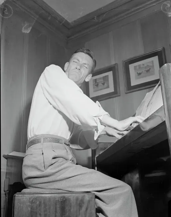 Framed Print : Hoagy Carmichael Playing the Piano