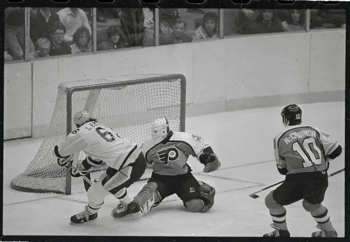 Framed Print : Hockey Action at The Net
