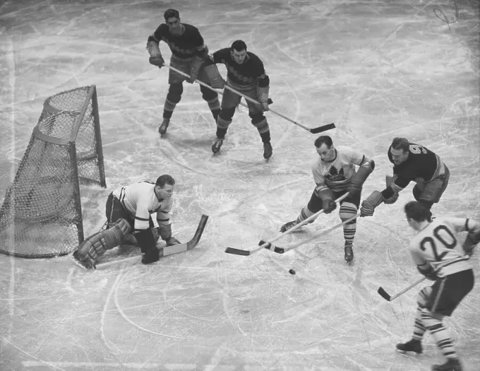 Framed Print : Hockey Players in Action Framed Print : Hockey Players in Action