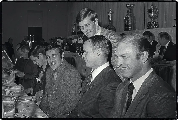 Framed Print : Hockey Players Sharing a Joke at Banquet Framed Print : Hockey Players Sharing a Joke at Banquet