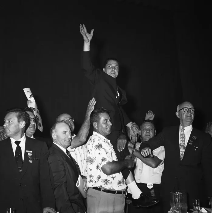 Framed Print : Hoffa Being Carried On Teamsters Shoulders