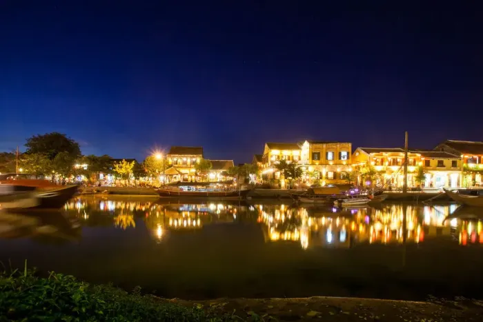Framed Print : Hoi An riverside in the evening, Vietnam