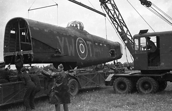Framed Print : Hoisting Lancaster Framed Print : Hoisting Lancaster