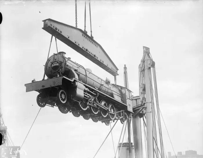 Framed Print : Hoisting Locomotive