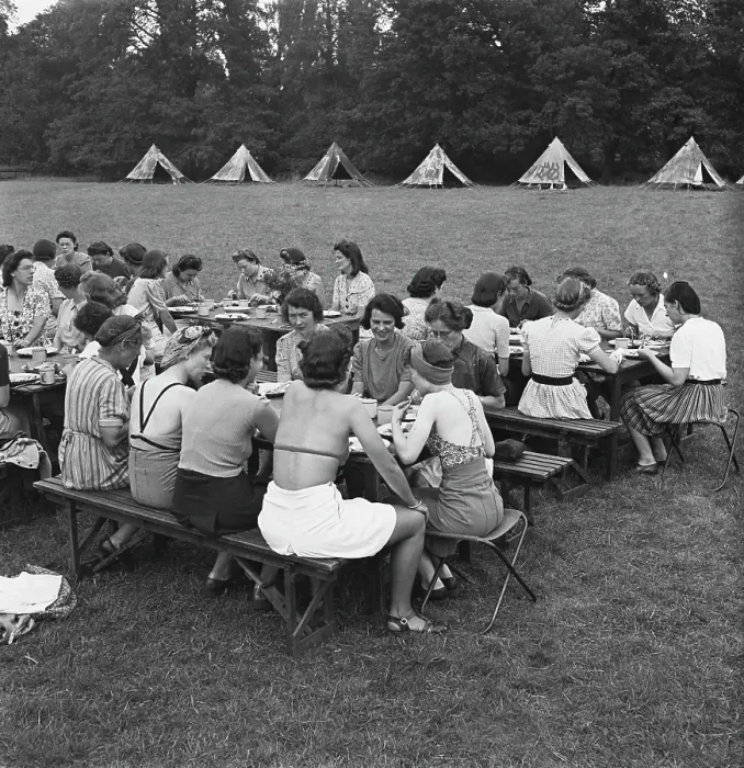 Framed Print : Holiday Camp For War Workers Framed Print : Holiday Camp For War Workers