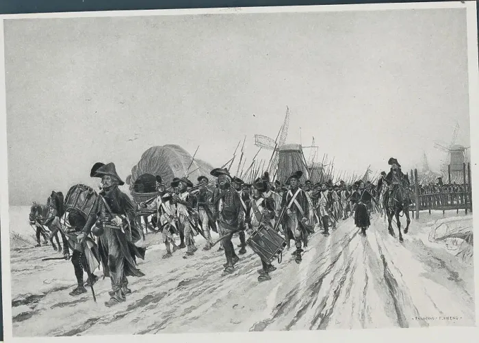 Framed Print : Hollanders on War Trek in Ice and Snow Framed Print : Hollanders on War Trek in Ice and Snow