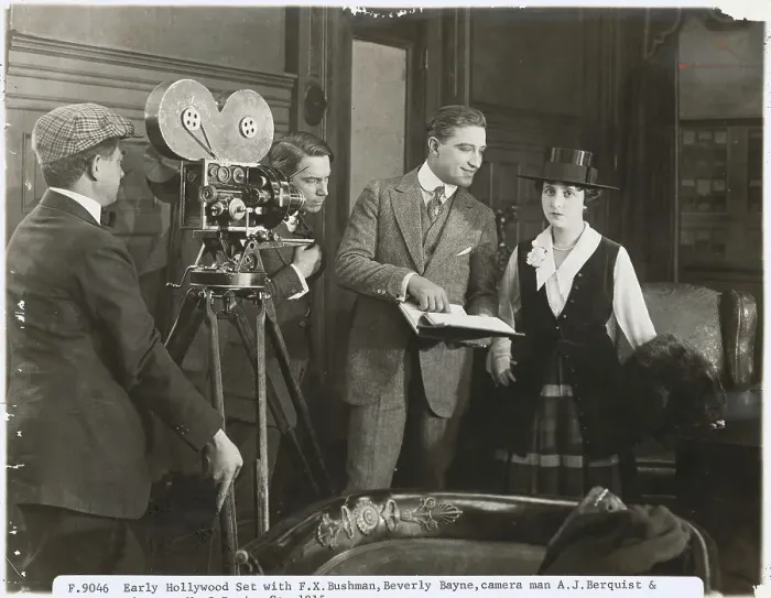 Framed Print : Hollywood Director William S. Davis and Peers Alongside Camera Framed Print : Hollywood Director William S. Davis and Peers Alongside Camera