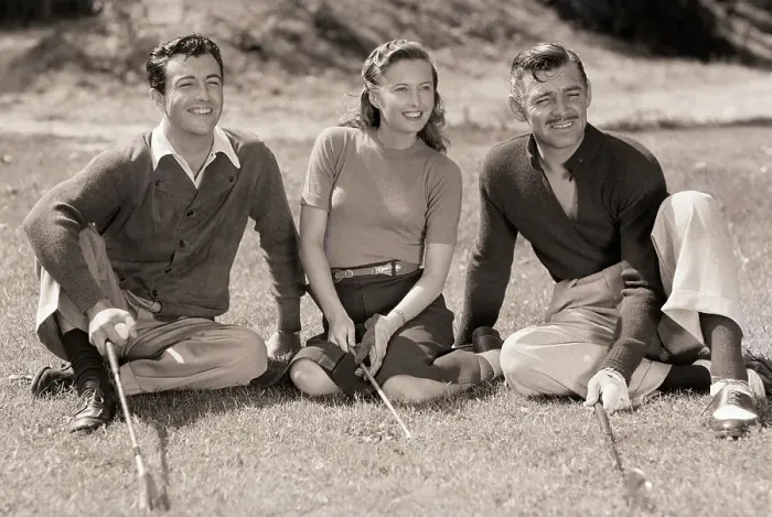 Framed Print : Hollywood Stars Golfing